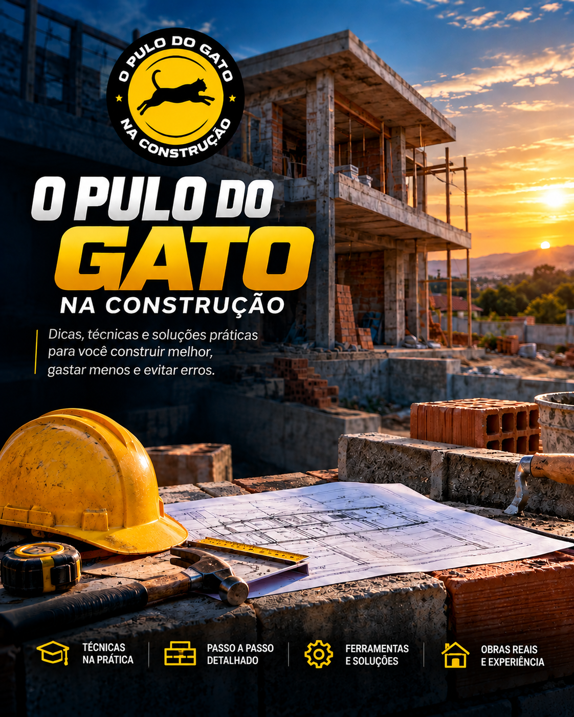 Fundador do O Pulo do Gato na Construção trabalhando em uma obra